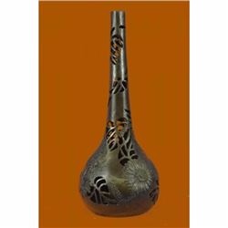 Limited Edition Signed Original Miguel Lopez Genie in the Bottle Vase Bronze Art