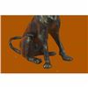 Image 5 : Cougar Panther Jaguar Cat Collector Bronze Bookend Statue Paperweight Art Deco