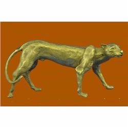 Bugatti Hot Cast Handcrafted Cougar Puma Bronze Sculpture Figurine Sale Figure