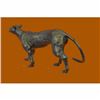 Image 4 : SIGNED BUGATTI LARGE SLEEK COUGAR LUCKY BRONZE SCULPTURE HOME DECOR FIGURINE