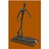 Image 1 : Modern Art Abstract Giacometti Walking Man 2 Bronze Sculpture Marble Base Figure