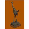 Image 2 : Large Bronze Sculpture Ostrich Wild Life Marble Base Figurine Figure Home Decor