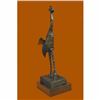 Image 3 : Large Bronze Sculpture Ostrich Wild Life Marble Base Figurine Figure Home Decor