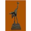 Image 4 : Large Bronze Sculpture Ostrich Wild Life Marble Base Figurine Figure Home Decor