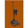 Image 5 : Large Bronze Sculpture Ostrich Wild Life Marble Base Figurine Figure Home Decor