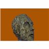 Image 5 : Hot Cast Gia Cometti Male Head Bust Bronze Sculpture Brown Marble Base Figure