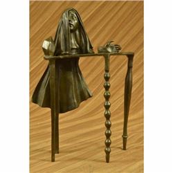 Rare Signed Dali Wicked Gruesome Severed Head Bronze Sculpture Statue Figurine