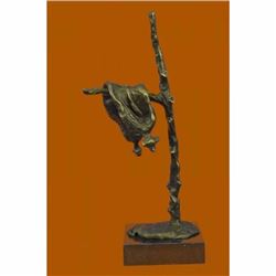 Stunning Picaso Dali Gia Abstract Clock Home Decor Bronze Sculpture Marble Base