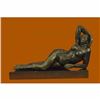 Image 1 : Hot Cast Abstract Nude Female Bronze Sculpture Tribute Moore Marble Base Statue