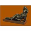 Image 4 : Hot Cast Abstract Nude Female Bronze Sculpture Tribute Moore Marble Base Statue