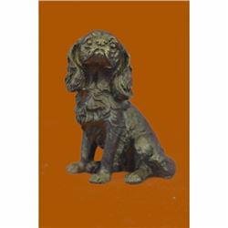 Bronze Sculpture Bookend Book End Animal Pet Dog Spaniel Cocker Bust Figurine