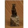 Image 3 : Signed Bugatti Book End Bookend Cougar Mountain Lion Bronze Sculpture Statue