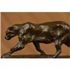 Image 5 : Signed Bugatti Panther Lioness Bronze Sculpture Bookend Book End Statue Figurine