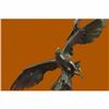 Image 4 : Limited Edition Two Flying Eagle Soar in the Air Bronze Sculpture Marble Base