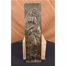 Original Italian Artist Aldo Vitaleh LRGE Wall Palque Erotic Woman Bronze