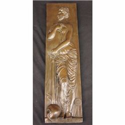 19 Tall Original Vitaleh Bass Relief Nude Figural Lost Wax Home Decor Sculpture