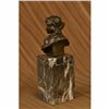 Image 3 : Signed Original Milo Female Bust Bronze Sculpture Bookend Book End Figurine