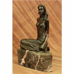 Museum Quality Hand Crafted Erotic Female Sitting by Milo Bronze Sculpture Sale