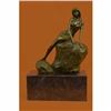 Image 1 : VINTAGE NUDE SLEEPING GIRL BRONZE SCULPTURE STATUE ART DECO HOT CAST MARBLE BASE