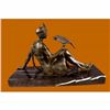Image 5 : Stunning French Art Deco Style Female Dancer by Descomps Bronze Sculpture Statue