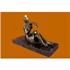 Image 4 : Impressive Art Deco bronze nude with Bird by Joe Descomps 1920 Style Home Decor