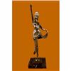 Image 3 : French Reproduction Bronze Sculpture Dancer by Molins-Balleste Marble Statue Art