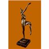 Image 4 : French Reproduction Bronze Sculpture Dancer by Molins-Balleste Marble Statue Art