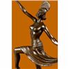 Image 5 : French Reproduction Bronze Sculpture Dancer by Molins-Balleste Marble Statue Art