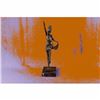 Image 1 : VINTAGE LARGE ART DECO DANCER BALLERINA BRONZE SCULPTURE SIGNED FIGURE HOME DECO