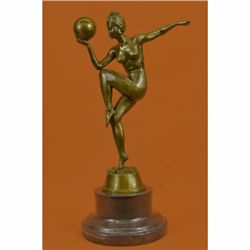 After Maurice Guiraud-Riviere dancer, Bronze, modeled as an Art Deco woman Sale