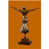 Image 4 : Signed original French Artesian Jean Patoue Free Air Dancer Bronze Sculpture Art