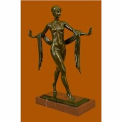 The Greek Dance by Paul Jennewein Bronze Sculpture Marble Base Statue Figurine
