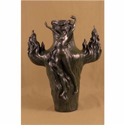 Large Hot Cast Exquisite Nude Nymph by Chalon Bronze Sculpture Statue Decor Gift