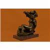 Image 2 : Art Deco Nouveau Venus on the Moon Bronze Sculpture Marble Base Statue Gift Deco