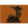 Image 3 : Art Deco Nouveau Venus on the Moon Bronze Sculpture Marble Base Statue Gift Deco