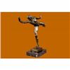 Image 2 : Large Hand Crafted Handsome Ice Skater by American Artist Robert McKenzie Bronze