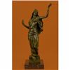 Image 1 : LRGE Original Aldo Vitaleh Arab Girl Dancing Bronze Sculpture Marble Base Statue