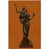 Image 3 : LRGE Original Aldo Vitaleh Arab Girl Dancing Bronze Sculpture Marble Base Statue