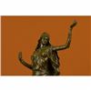 Image 5 : LRGE Original Aldo Vitaleh Arab Girl Dancing Bronze Sculpture Marble Base Statue