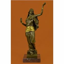 Bronze Sculpture Gilt Gold Bronze Harem Woman By Italian Artist Aldo Vitaleh Art