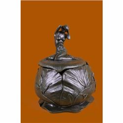 French Art Nouveau Bronze Sculpture by Maurice Bouval Hot Cast Figurine Figure