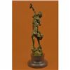 Image 2 : Classical Bronze Sculpture Depicting a lady Holding Jug of Wine Marble Figurine