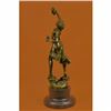 Image 3 : Classical Bronze Sculpture Depicting a lady Holding Jug of Wine Marble Figurine