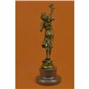 Image 4 : Classical Bronze Sculpture Depicting a lady Holding Jug of Wine Marble Figurine