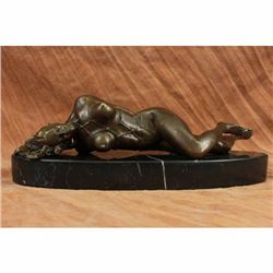 Signed Original Hot Cast Wicked Game Bondage Girl Bronze Sculpture Statue Figure