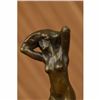 Image 4 : Signed Rodin Nude Female Bronze Sculpture Statue Bookend Book End Figurine Decor