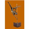Image 2 : Signed Original Aldo Vitaleh Talented Gymnast Bronze Sculpture Marble Statue Art