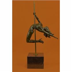 ALDO VITALEH Bronze Sculpture NADIA COMANECI Olympic Gymnast HUMAN GRACE FIGURE