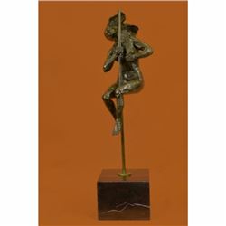 Hand Crafted Italian Artist Aldo Vitaleh Cirque du Soleil Performer Bronze Decor