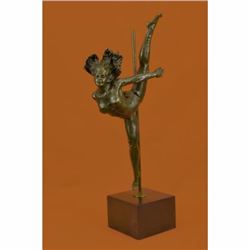 Art Deco Aldo Vitaleh Large Ballerina Dancer Bronze Sculpture Marble Statue Sale